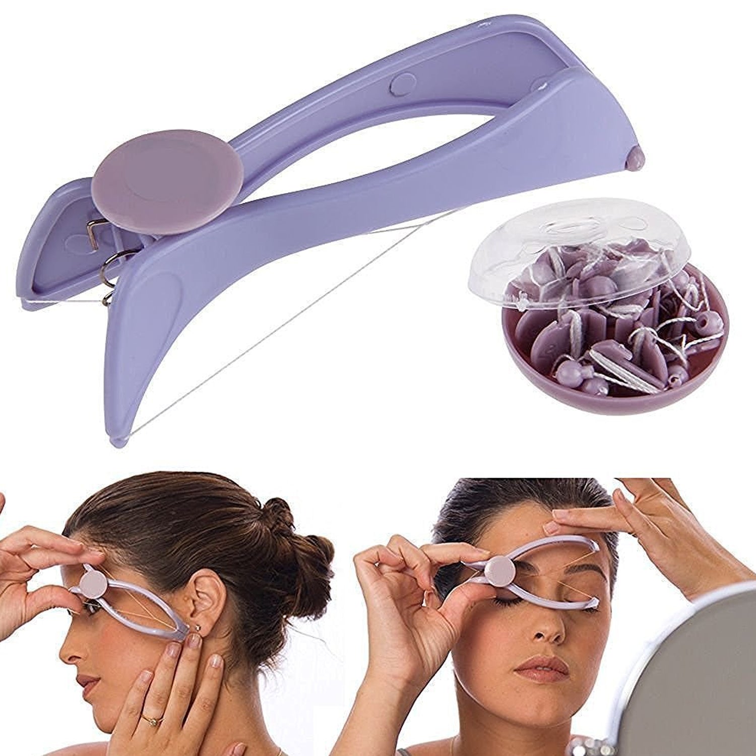 Hair removal device with included accessories. Hair removal device with included accessories.